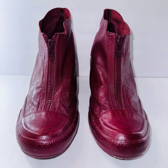 CONVERSE CHUCK TAYLOR ALL STAR LUX SHROUD RED LEATHER SHOES SIZE WOMENS 6.5 - Picture 7 of 9